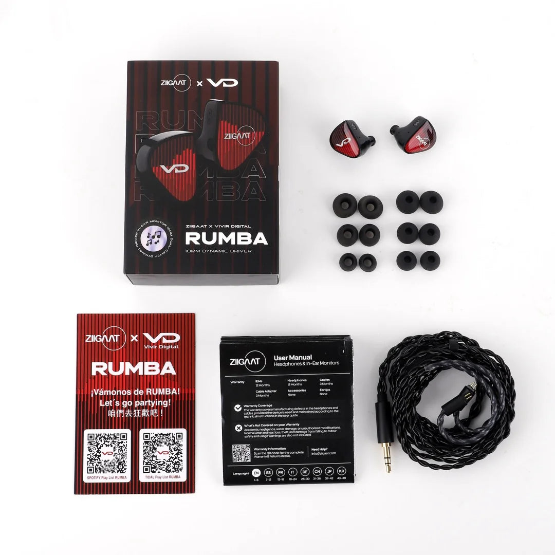 Pre-order Linsoul ZiiGaat x Vivir Digital: RUMBA 10mm Graphene Dynamic Driver In-Ear Monitor with Balanced Tonal Signature