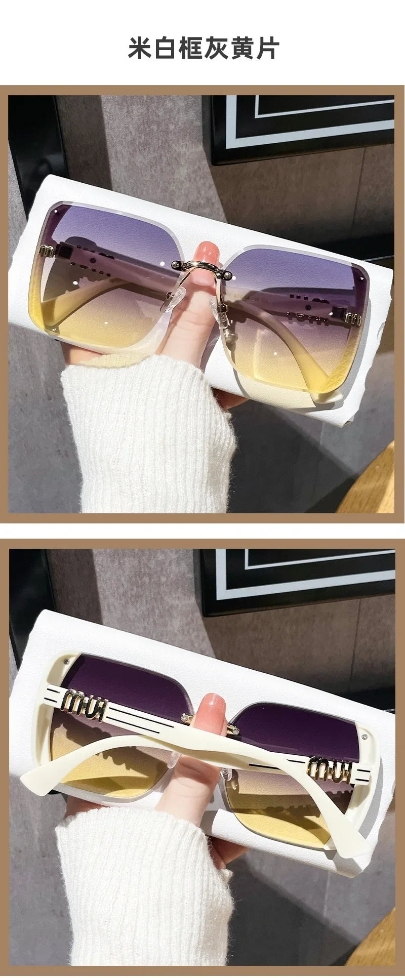 Luxury Vintage Square Sunglasses for Women – Fashion Designer UV Protection Driving Glasses