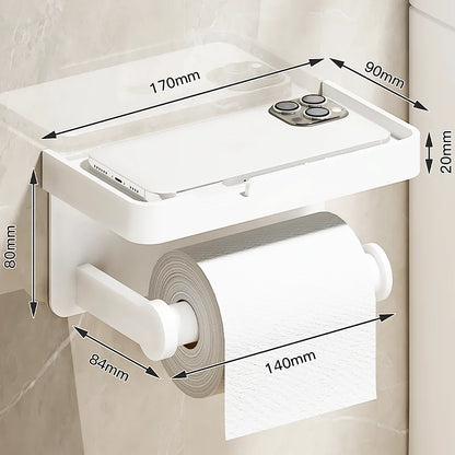 Aluminum alloy Toilet paper holder Toilet Paper Holder Wall-Mounted WC Paper Phone Holder Shelf Towel Roll shelf Accessories