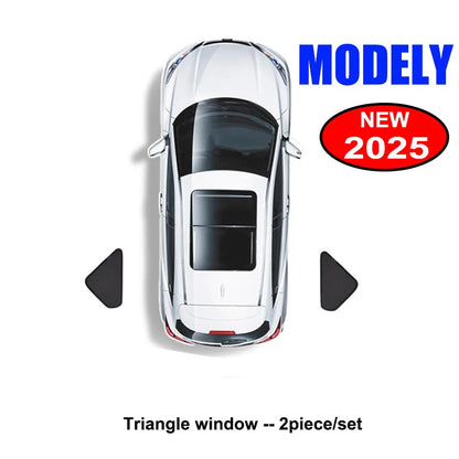 Sun Shade for Tesla Model Y Juniper 2025-2020 Car Windshield Sunshade Cover Front Side Window Privacy Blind Shading for Camping