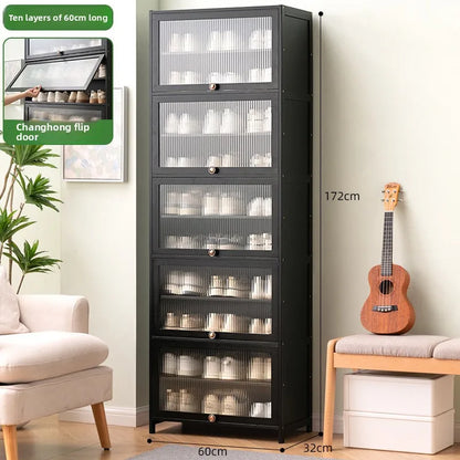 Shoe rack Multi-layer storage shelf Household simple door entry balcony Indoor large-capacity dust-proof shoe cabinet