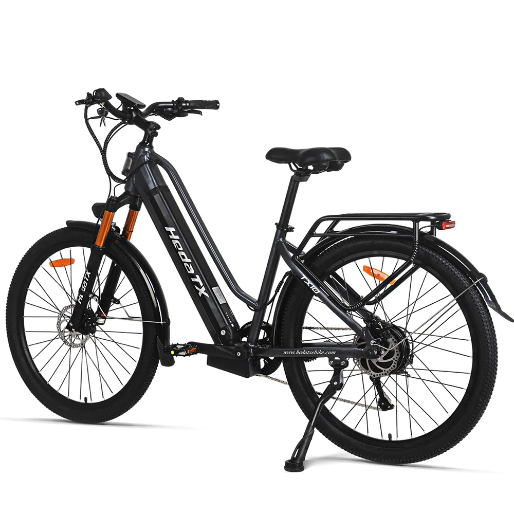 HEDATX 27.5 Inch 2.1 Tire Electric BIkes 48V15.6Ah lithium battery City E Bike Mechanical disc brake Cargo electric bicycle