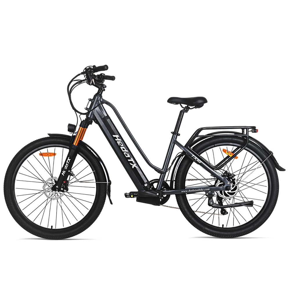 HEDATX 27.5 Inch 2.1 Tire Electric BIkes 48V15.6Ah lithium battery City E Bike Mechanical disc brake Cargo electric bicycle