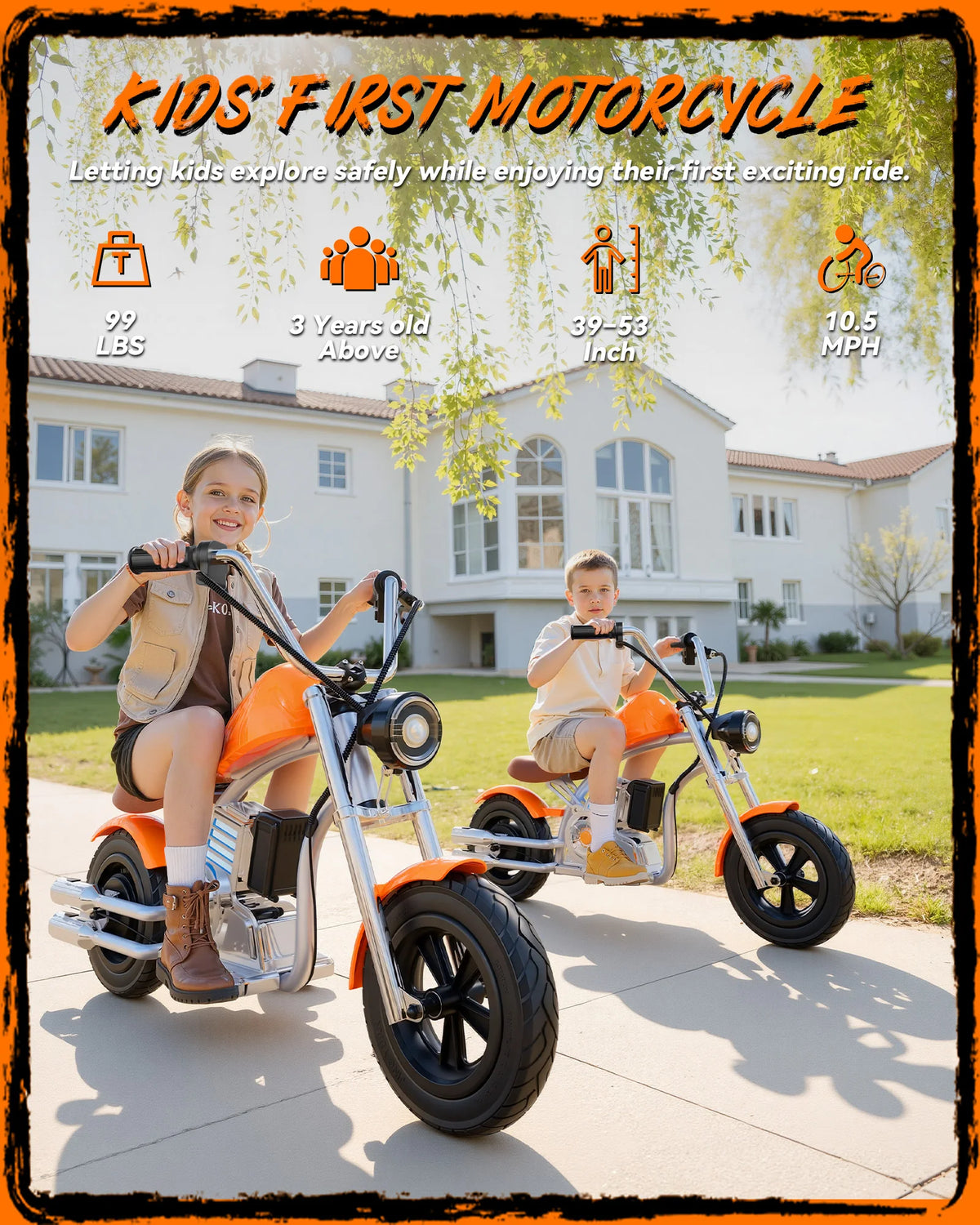AOVOPRO Electric Bicycle Maximum Speed 10.5Ah, children's Electric Bicycle Range 9-10 Miles, 12 inch Inflatable Tires