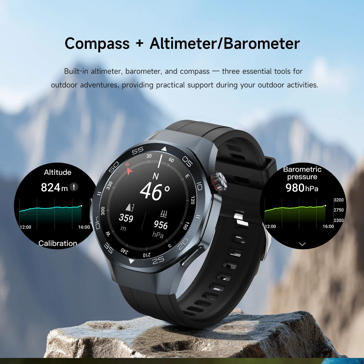 2026New Luxury Mens GPS Motion Smart Watch Military Wristwatch Waterproof Compass Altimeter Man Electron Sports Business Watches
