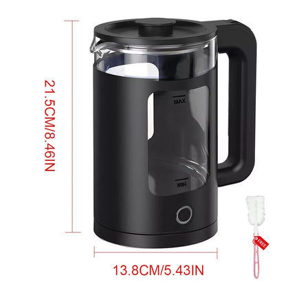 2L Electric Glass Kettle Fast Boiling Function Illuminated Blue LED Quiet Boiling Water Heater for Kitchen