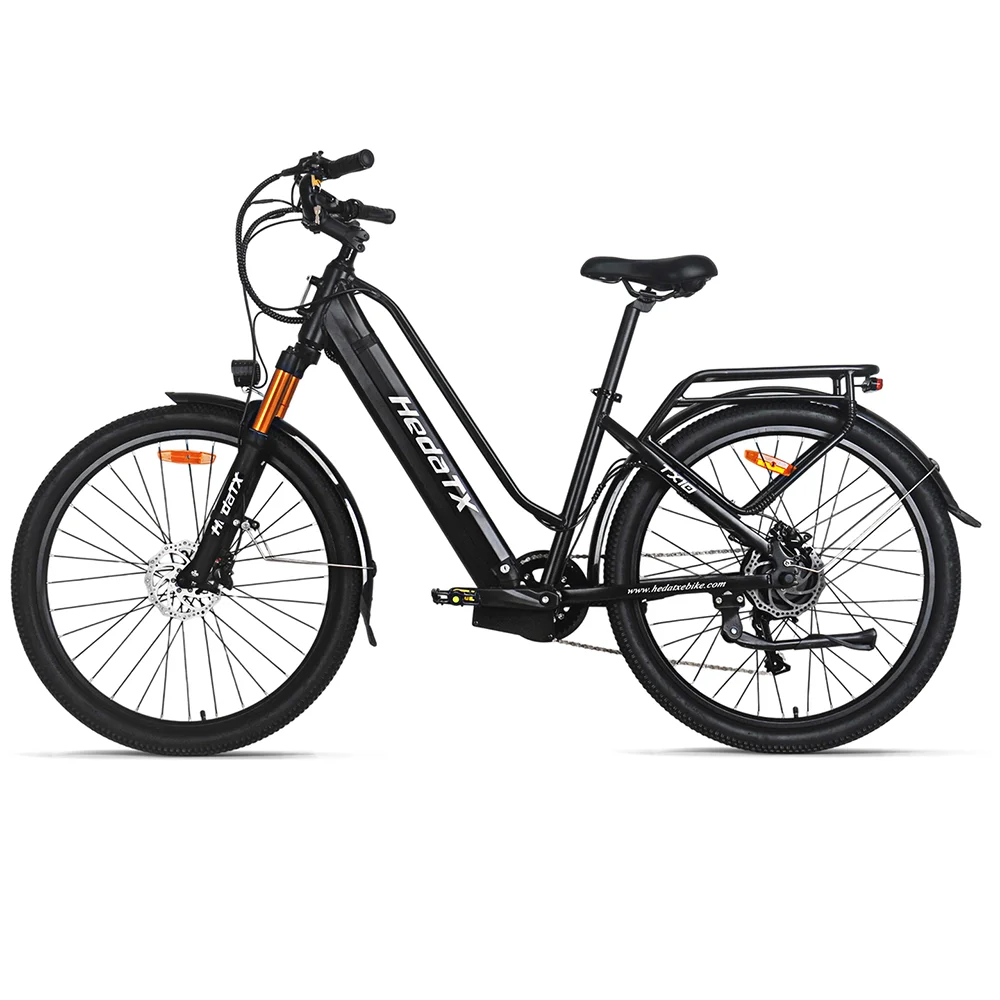 HEDATX 27.5 Inch 2.1 Tire Electric BIkes 48V15.6Ah lithium battery City E Bike Mechanical disc brake Cargo electric bicycle