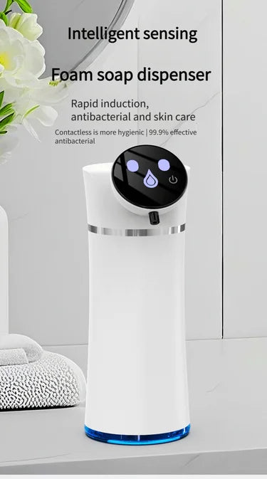 USB 3-speed adjustable rechargeable infrared automatic foaming hand sanitizer dispenser, touchless, suitable for bathroom and ki