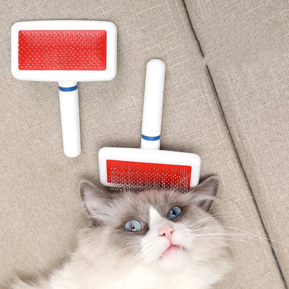 Non-Slip Hair Remover Brush for Dogs And Cats Stainless Steel Pet Grooming Comb Beauty Brush Pet Hair Removal Tool for Pets