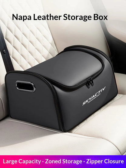 For Mazda Skyactiv Car Trunk Organizer Storage Box Seat Multifunctional Storage Bag with Built-in Pocket Auto Accessories