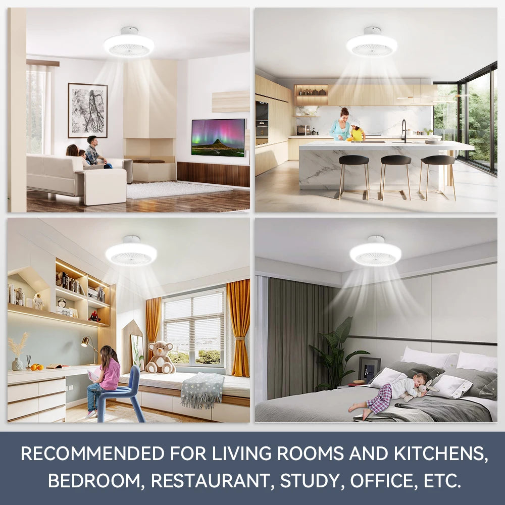 72W Ceiling Fan Ceiling Light 85-265V Ceiling Fans with Light and Remote 3 Colors Dimmable Ceiling Lamps for Living Room Bedroom