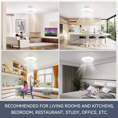 72W Ceiling Fan Ceiling Light 85-265V Ceiling Fans with Light and Remote 3 Colors Dimmable Ceiling Lamps for Living Room Bedroom