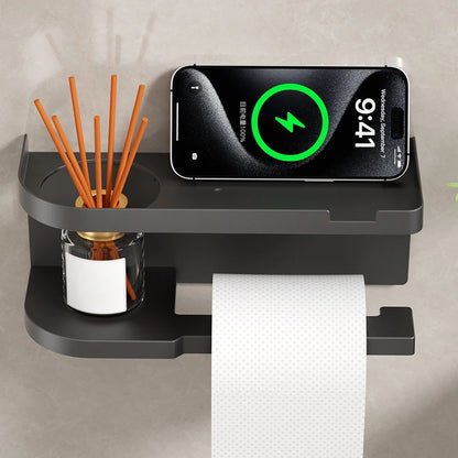 Self Adhesive Toilet Paper Holder Wall Mounted Kitchen Towel Rack Storage Organizer Bathroom Accessories No Drill Wall Storage