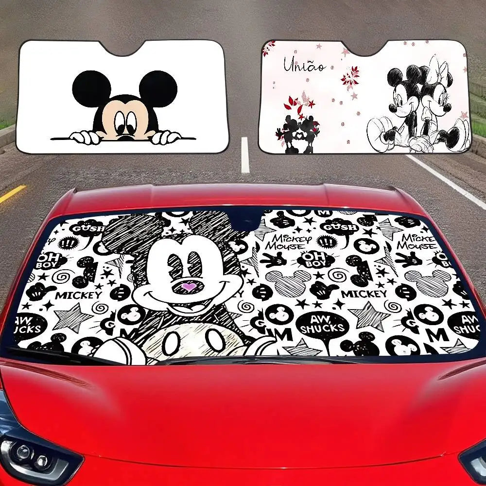 Cartoon M-Mickey Mouse Car SunShade Windscreen Cover Windshield Car Window Sun Shade Auto Visor Car Accessories