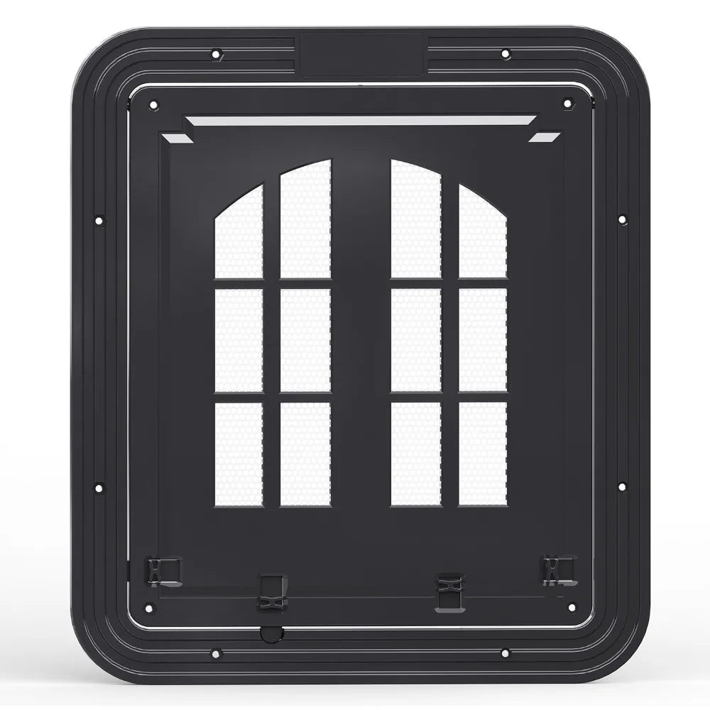 Self-Closing Dog Screen Door Magnetic Flap Reinforced Pet Lockable Screen Door 4 Entry Ways Heavy Duty Cat Door Hole