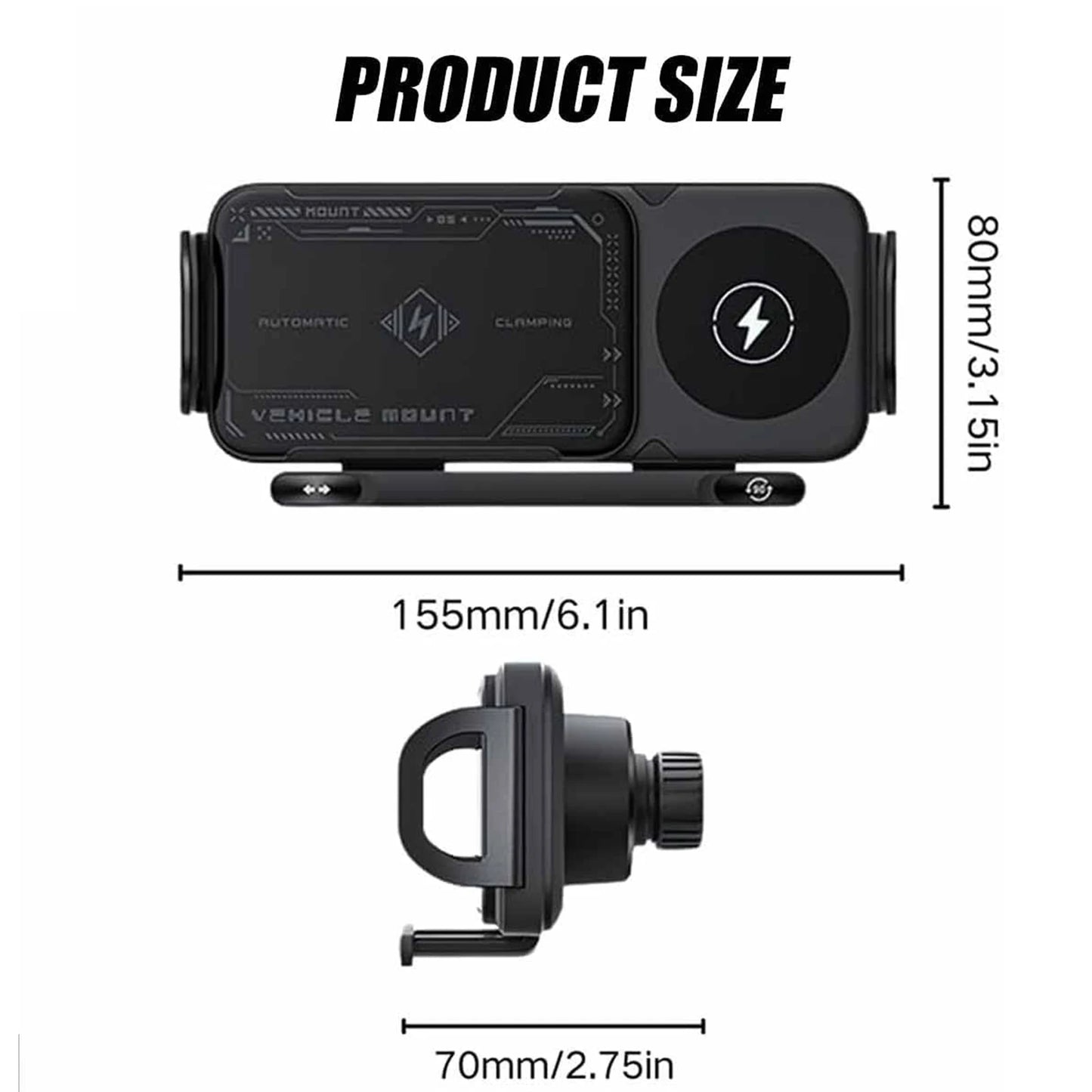 Car Wireless Phone Holder Fast Charging Air Vent Mount Screen Phone Stand for Samsung Galaxy Z Fold 6 5 Flip 4 3 Tablet Holder