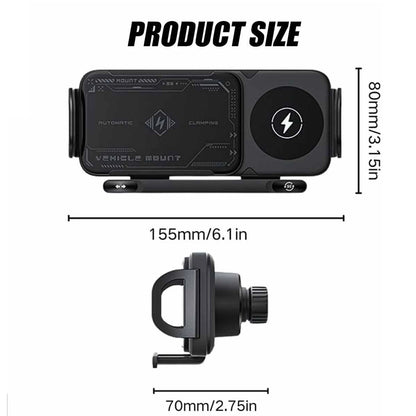 Car Wireless Phone Holder Fast Charging Air Vent Mount Screen Phone Stand for Samsung Galaxy Z Fold 6 5 Flip 4 3 Tablet Holder