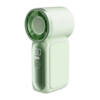 Handheld Folding Fan Type-C Charge Ports Portable Desktop 5level Wind Speed Adjustment Digital Display Electric Fan With Lanyard