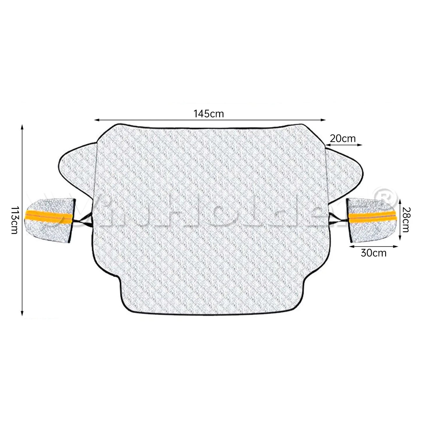 Magnetic Car Front Windshield Cover Automobile Sunshade UV Dust Snow Ice Protection Cover Winter Summer Windshield Shield Size 147cmx116cm / 110cmx145cm