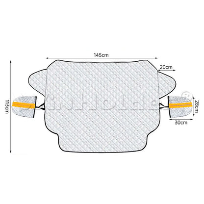 Magnetic Car Front Windshield Cover Automobile Sunshade UV Dust Snow Ice Protection Cover Winter Summer Windshield Shield Size 147cmx116cm / 110cmx145cm