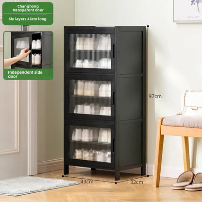 Shoe rack Multi-layer storage shelf Household simple door entry balcony Indoor large-capacity dust-proof shoe cabinet
