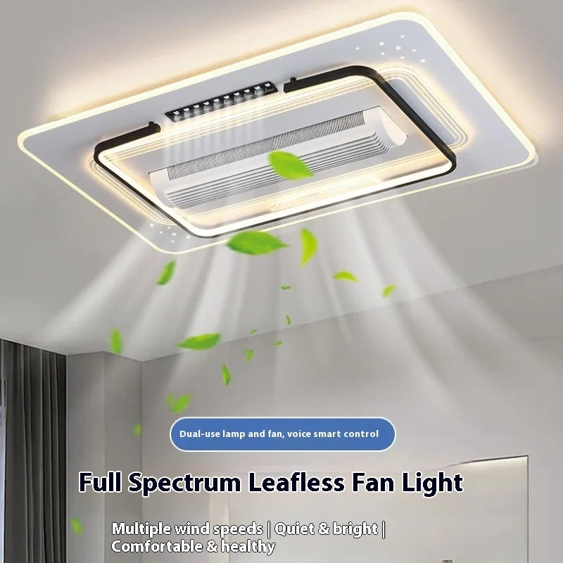 Summer living room bladeless silent fan light ceiling light modern minimalist lighting intelligent air conditioning