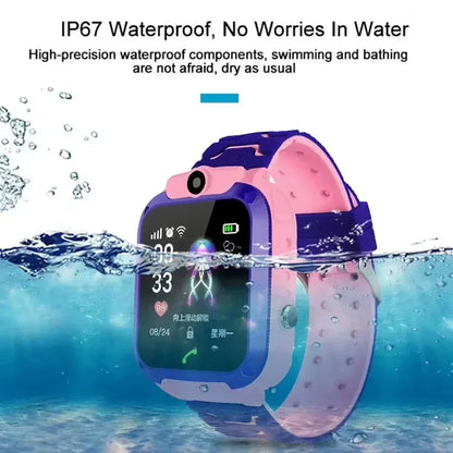 Lenovo 2027 New 5G Kids Smart Watch GPS Location Sim Card Call SOS Camera Waterproof Child Watch for Boys Girls Present Gift