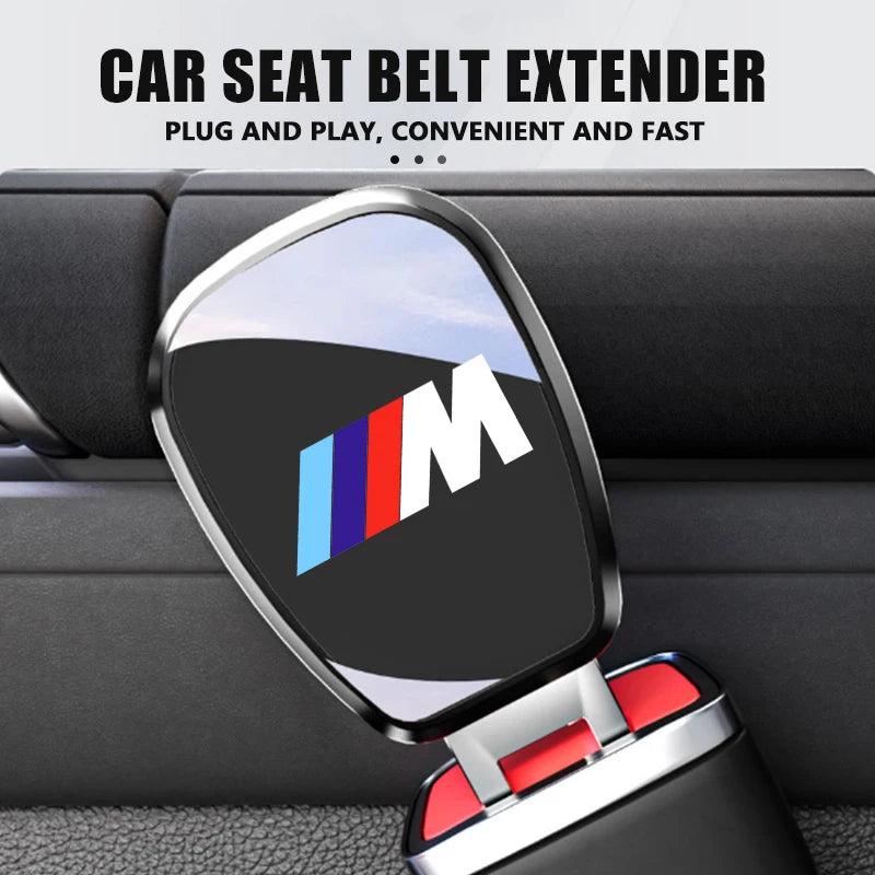 Car Seat Belt Extension Plug Lock Buckle Adjustable Extender For BMW Performance M E87 E30 E46 E28 F35 G20 E93 F20 X3 X