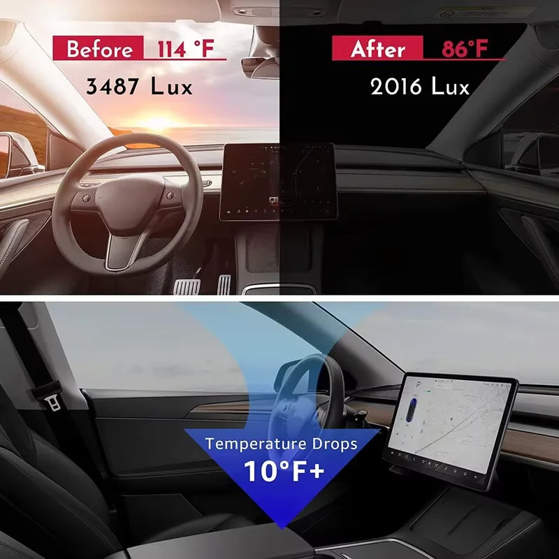 Windshield Sunshade for Tesla Model Y 3 X S 2017-2026 Folding Front Window Sun Shade Cover Heat Protection Visor Accessories