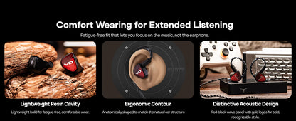 Pre-order Linsoul ZiiGaat x Vivir Digital: RUMBA 10mm Graphene Dynamic Driver In-Ear Monitor with Balanced Tonal Signature