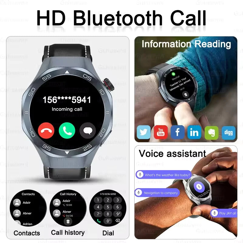 2026New Luxury Mens GPS Motion Smart Watch Military Wristwatch Waterproof Compass Altimeter Man Electron Sports Business Watches