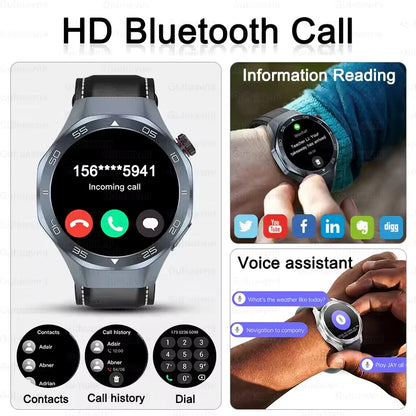 2026New Luxury Mens GPS Motion Smart Watch Military Wristwatch Waterproof Compass Altimeter Man Electron Sports Business Watches