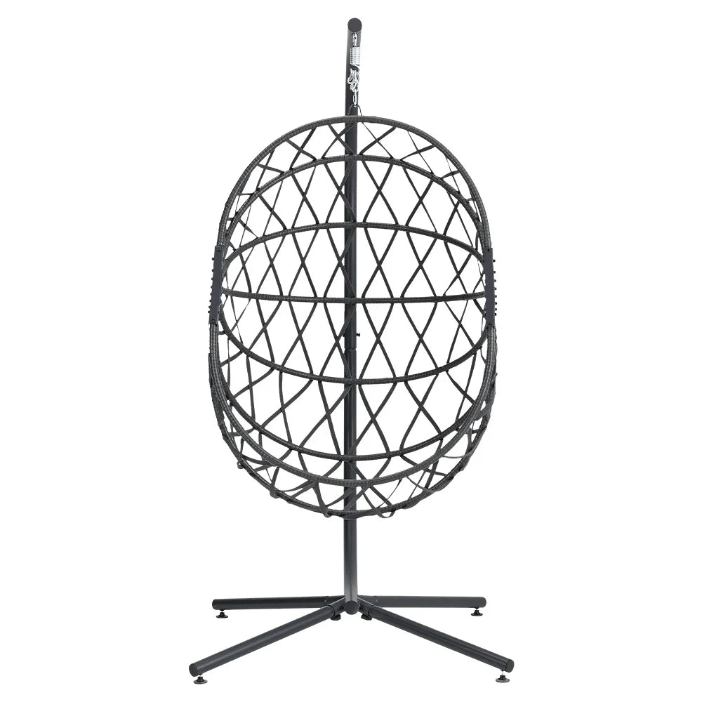 Woven hanging chair with stand and cushions hanging swing egg chair indoor outdoor patio garden leisure chair