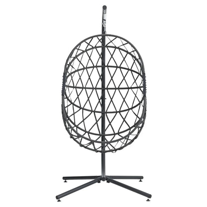 Woven hanging chair with stand and cushions hanging swing egg chair indoor outdoor patio garden leisure chair