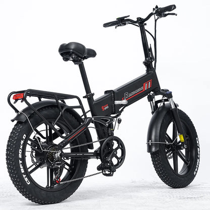 RANDRIDE YX20M Foldable Electric Bike 1000W 48V 17Ah Battery 20 Inch Full Suspension 7-Speed Urban Electric Bicycle For Adults