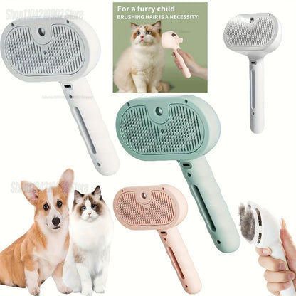 3 in 1 Cat Steam Brush Pet Spray Hair Removal Comb Cat Hair Brush Cat Brush for Shedding & Grooming for Cats Dogs Small Animals