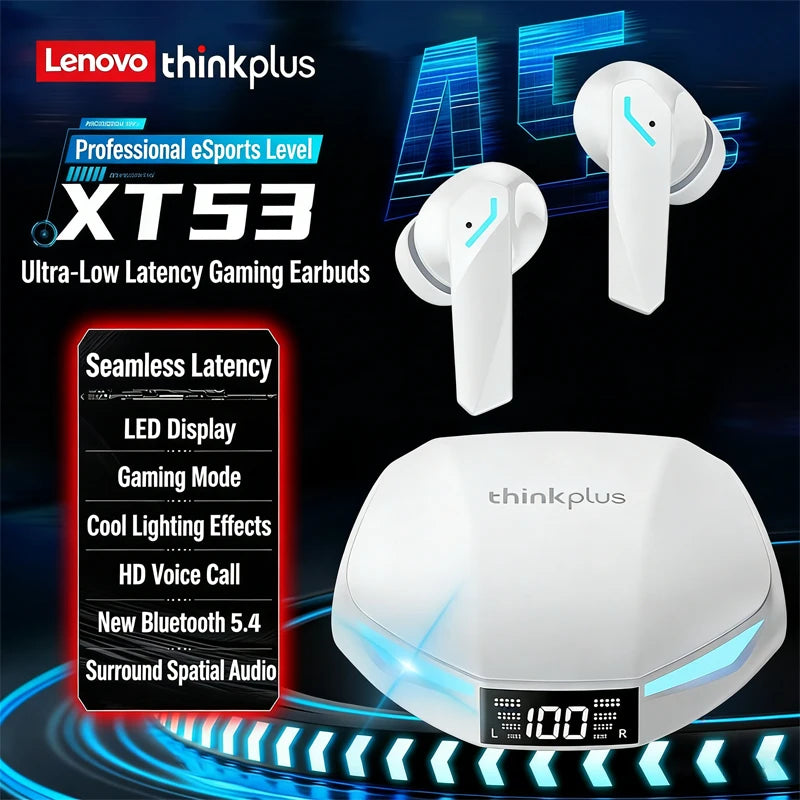 Lenovo GM2 PRO Bluetooth Headset for Game  5.3 Spoit Headset Dual Mode HD Call Noise Reduction Earbuds with Mic Music Earphories