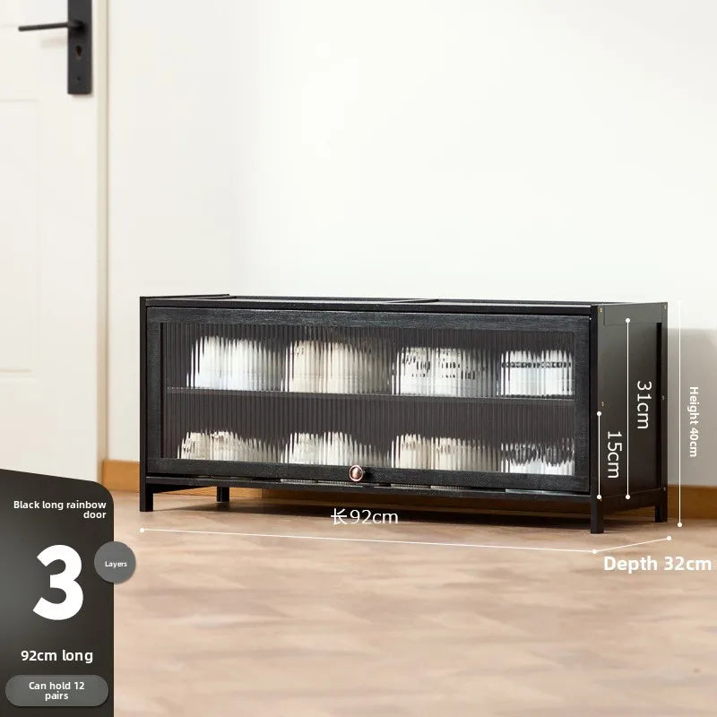 Shoe rack Multi-layer storage shelf Household simple door entry balcony Indoor large-capacity dust-proof shoe cabinet