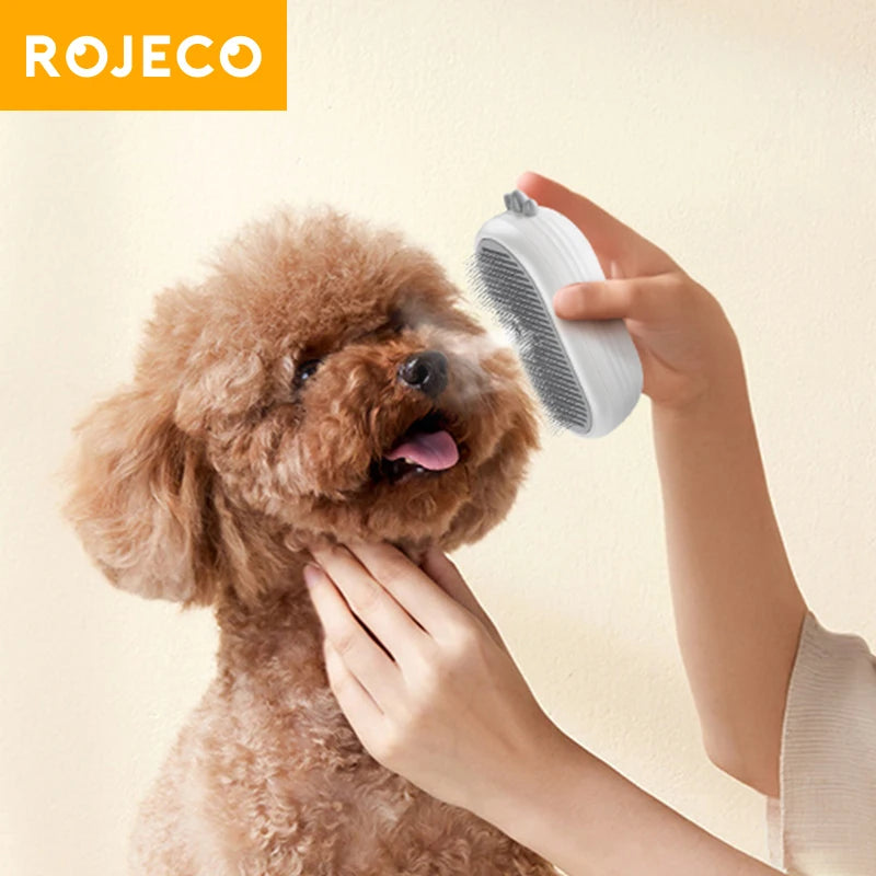 ROJECO Electric Cat Steam Brush Pet Spray Hair Comb Sprayer Cat Hair Brushes for Massage Hair Removal Cat Dog Grooming Supplies
