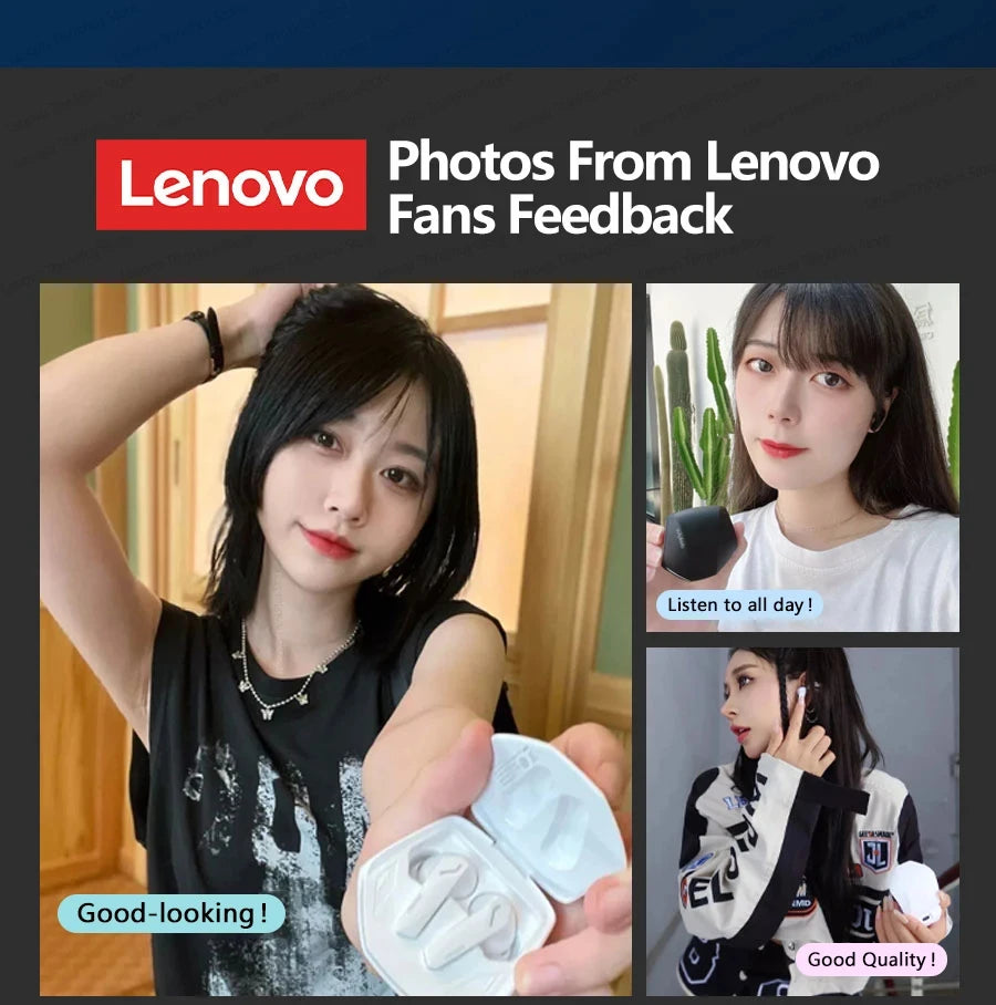 Lenovo GM2 PRO Bluetooth Headset for Game  5.3 Spoit Headset Dual Mode HD Call Noise Reduction Earbuds with Mic Music Earphories
