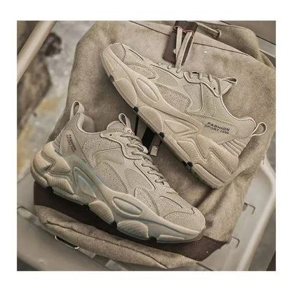 2026 Summer Men's unky Dad Sneakers Breathable Mesh Casual Shoes Thick Sole Streetwear Footwear