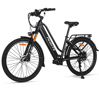HEDATX 27.5 Inch 2.1 Tire Electric BIkes 48V15.6Ah lithium battery City E Bike Mechanical disc brake Cargo electric bicycle
