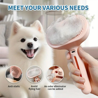 3 in 1 Cat Steam Brush Pet Spray Hair Removal Comb Cat Hair Brush Cat Brush for Shedding & Grooming for Cats Dogs Small Animals