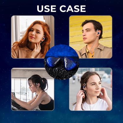 HiFiGo AFUL Explorer Wired Hybrid Earphones 1DD+2BA Hybrid In-Ear Monitors 3D Printed Acoustic Tube RLC Division HiFi Earbuds