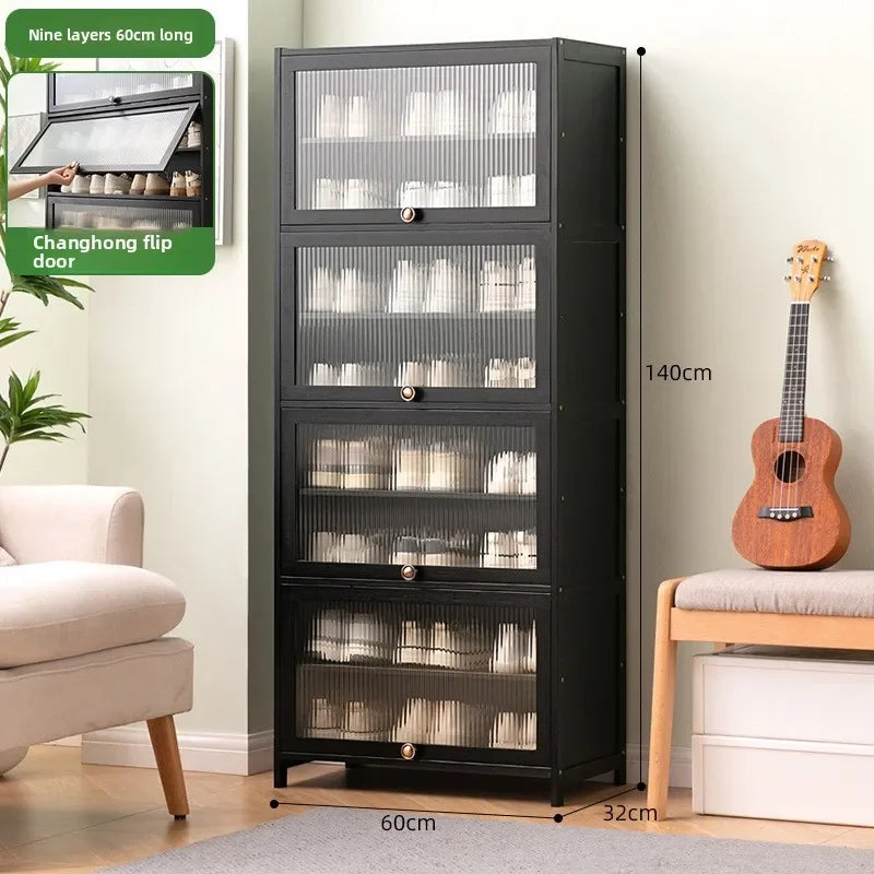 Shoe rack Multi-layer storage shelf Household simple door entry balcony Indoor large-capacity dust-proof shoe cabinet