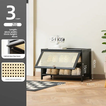 Shoe rack Multi-layer storage shelf Household simple door entry balcony Indoor large-capacity dust-proof shoe cabinet