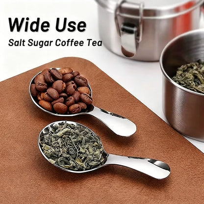 5Pcs Salt Sugar Spice Spoons Tea Coffee Scoop Mini Gold Stainless Steel Spoon Set Small Kitchen Spoon For Jars Containers