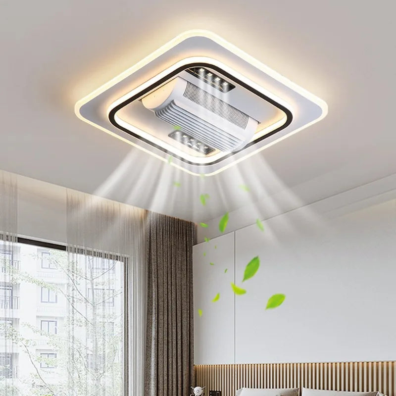 Summer living room bladeless silent fan light ceiling light modern minimalist lighting intelligent air conditioning