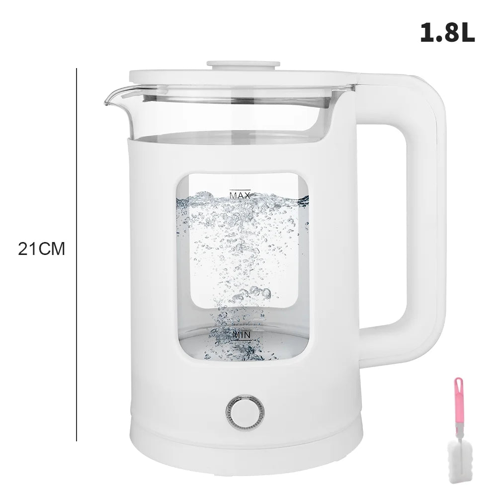 1.8L Electric Kettle 1500W Water Boiler Pot Tea Stainless Steel Kettle Auto Shut-Off Electric Kettle Home Kitchen Water Heater UK Plug