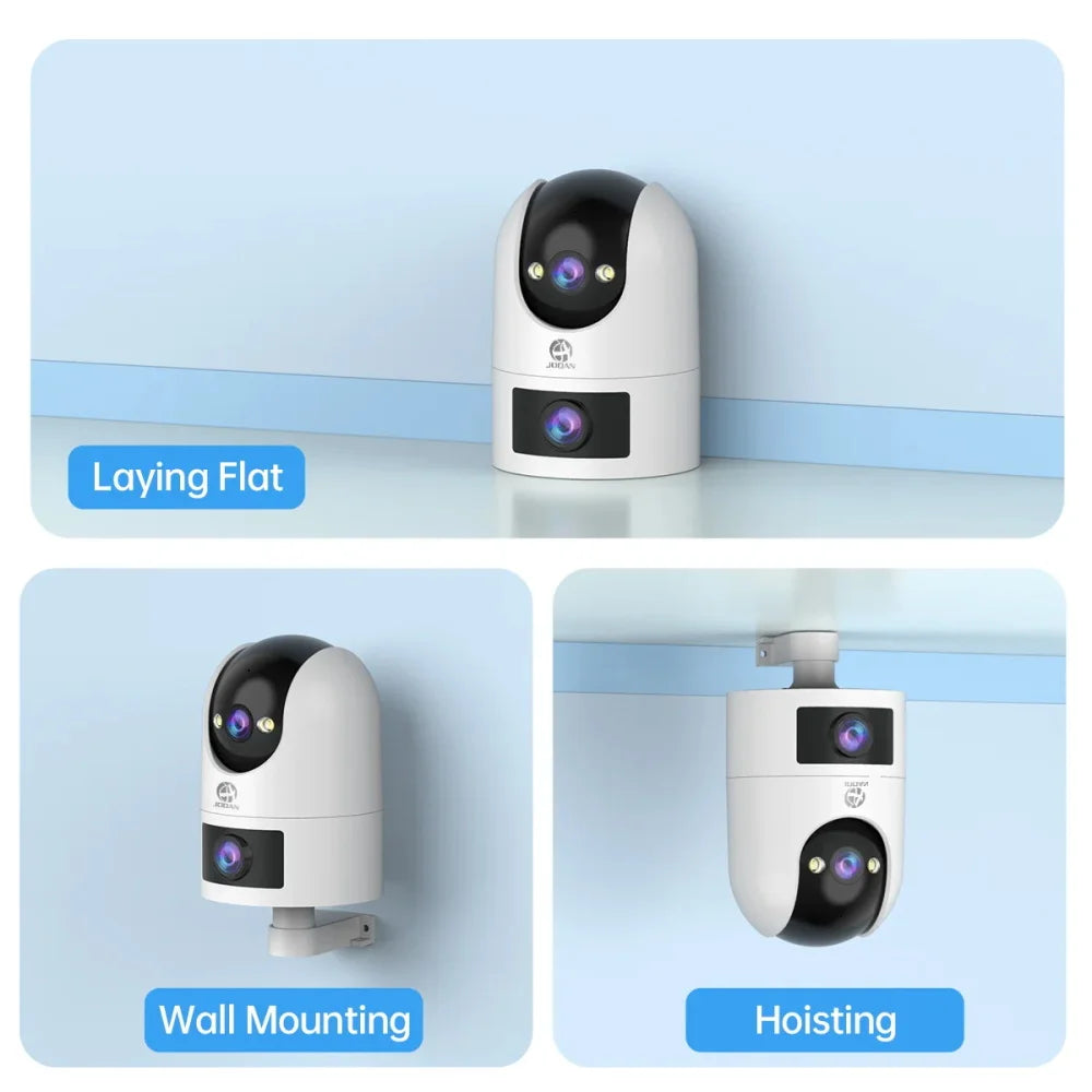 CAM720 8MP WiFi IP Camera Dual Lens Outdoor Surveillance Camera Auto Tracking Baby Monitor Night Vision 5X Zoom Indoor Cameras